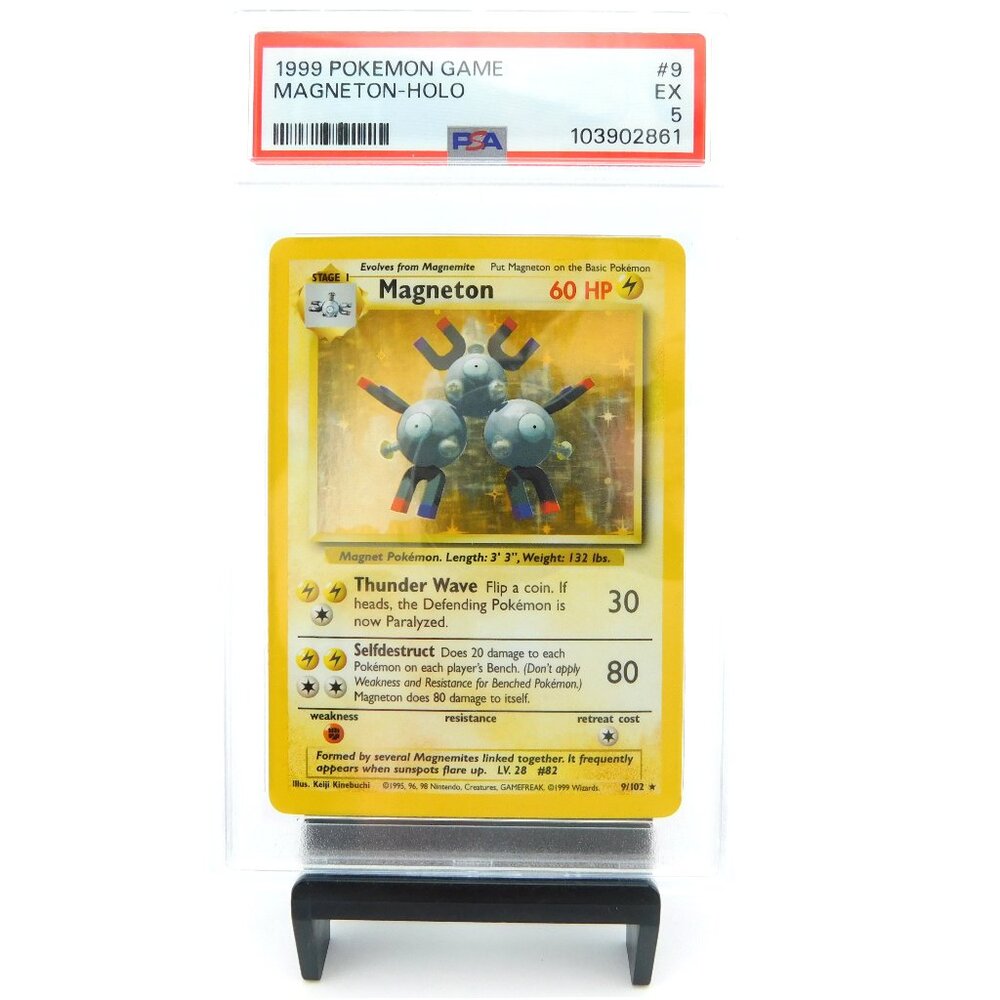 1999 MAGNETON Holo #9/102 PSA 5 Pokemon Card Game